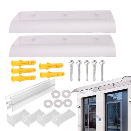 Fenstertür Markise - Eingangserdach im Freien | UV-resistente Tierheim | Transparente Wetterschutzabdeckung, Regensonnenschild für Hausgarten Terrassen Türen, Fenster Fenstertür Markise - Eingangserdach im Freien | UV-resistente Tierheim | Transparente Wetterschutzabdeckung, Regensonnenschild für Hausgarten Terrassen Türen, Fenster von syayw