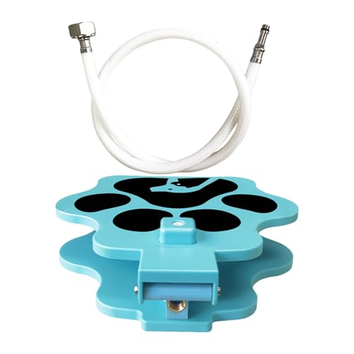 Hundespiel mit Pfotenaktivierung - Fußbetätigter Selbstständiger Hundetrinkbrunnen - Wasserversorgung mit Schlauch für Reise Camping Hinterhof Spiel Tierarztpraxis Transportbox von syayw