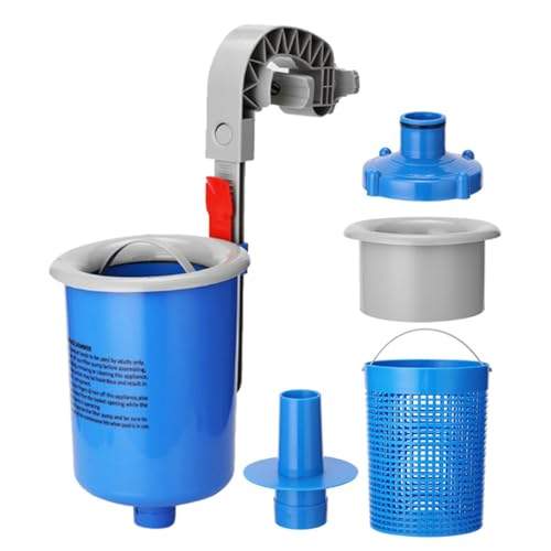 Pool-Skimmer - Schwimmender Skimmer Mit Abnehmbarem Korb | Wandmontierter Pool-Wartungs-Skimmer-Reiniger | Schmutzentferner Für Aufblasbare Halsbänder, Metallrahmen, Hinterhof von syayw