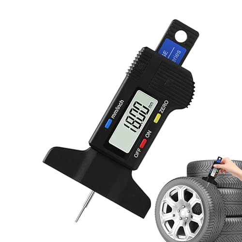Reifengewinde Messmessgerät - Edelstahltiefe -Messwerkzeug -Tread -Prüfer Reifenguage | Tragbarer Reifen -Profiltiefe -Indikator für einfache Lesen von Motorrädern, Fahrrädern, Lastwagen von syayw