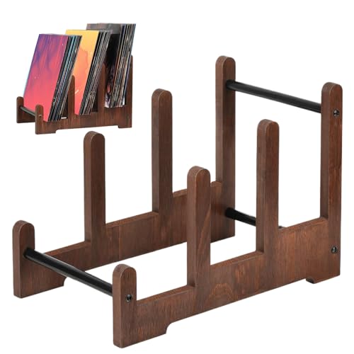Rekordspeicherhalter - 3 -Layer -Albumhalter -Display Stand | Holzalbum Aufbewahrungsorganisator | Rezeptregal des Desktop -Albens, Fotoorganisator für Buchhandel Bücherregal von syayw