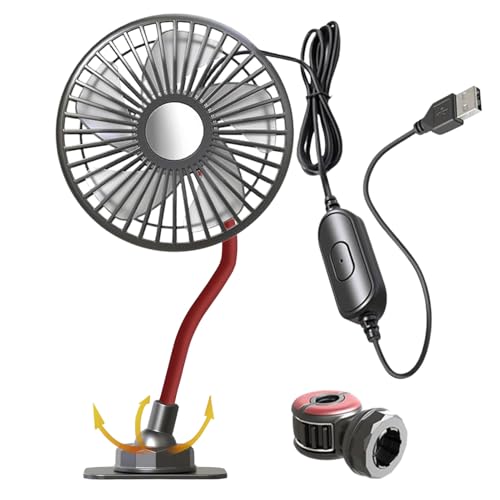 Tragbarer Auto Ventilator 3 Stufen Leistungsstark, Auto Lüfter Ohne Klimaanlage, USB Luftzirkulation Kühler Tragbar Für Rücksitz Reisevan LKW Camping Sitz Tragbarer Auto Ventilator 3 Stufen Leistungsstark, Auto Lüfter Ohne Klimaanlage, USB Luftzirkulation Kühler Tragbar Für Rücksitz Reisevan LKW Camping Sitz von syayw