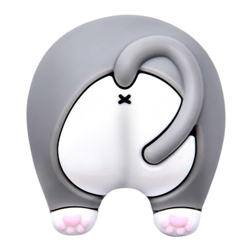 Türknauf Stoßfänger - 3x niedliche Katzen -Butt Türgriff Stoßfänger Stopper Kleber | 19G PVC Kein Bohrschock Absorbierender Wandschutzschutz für das Lernraum, Badezimmer von syayw