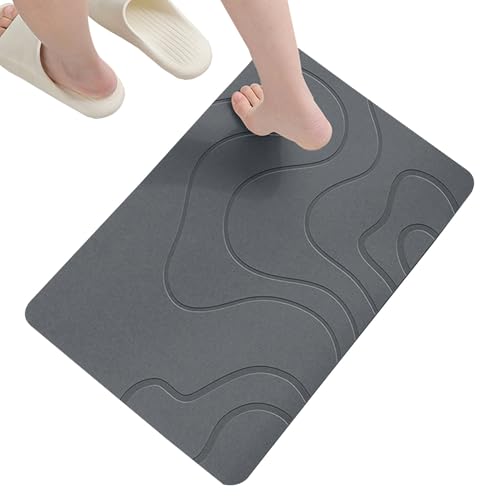 syayw Absorption Steinbad Matte | Schnelltrocknende Diatomit-Duschmatte Nicht rutschfest Matte Schnelle Trocknungsiatomit Duschmatte Nicht -Schlupf -Badezimmer Teppich von syayw