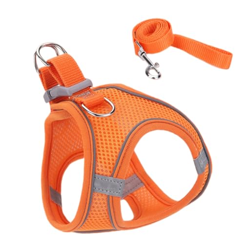 syayw Katzengeschirr - Weiches Mesh-Geschirr Mit Reflektierenden Sicherheitsstreifen | Haustier Zubehör Für Sicherheit Training Reisen Wandern Rucksack Outdoor Abenteuer von syayw