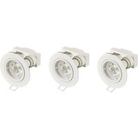 LED-Einbauleuchte 3er Set led GU10 3 w Weiß - Sygonix von sygonix