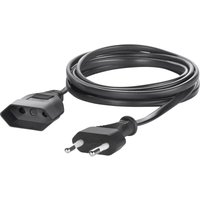 Sygonix - SY-5042686 Strom Verlängerungskabel Schwarz 5.00 m H03VVH2-F 2X 0,75 mm² von sygonix