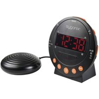 Sygonix - SY-5266562 Elektronik Wecker Schwarz Fluoreszierend Zahlen 2 Timerzeiten von sygonix