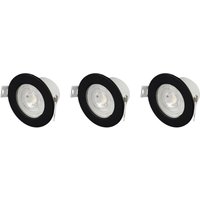 SY-6418012 LED-Einbauleuchte 3er Set led led 5.5 w Schwarz - Sygonix von sygonix