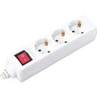 Sygonix - BT-2372210 Steckdosenleiste mit Schalter 3fach Weiß 1 St. von sygonix