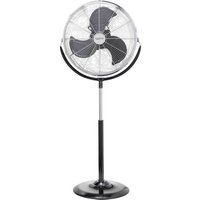 Sygonix FES-45A Standventilator 140W (B x H) 54cm x 130cm Schwarz, Silber von sygonix