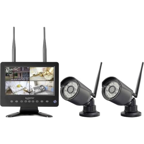 Sygonix Funk-Überwachungskamera-Set mit 2 Kameras 1280 x 720 Pixel 2.4 GHz von sygonix