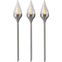 Sygonix LED-Gartenleuchte SY-4677492 3er Set LED 0.07W Warmweiß Schwarz von sygonix