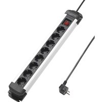 Sygonix - SY-4538258 Steckdosenleiste 8fach Schwarz, Silber Schutzkontakt 1 St. von sygonix
