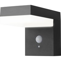 Sygonix SY-4715526 Solar-Außenwandleuchte mit Bewegungsmelder SMD LED 6 W Schwarz von sygonix