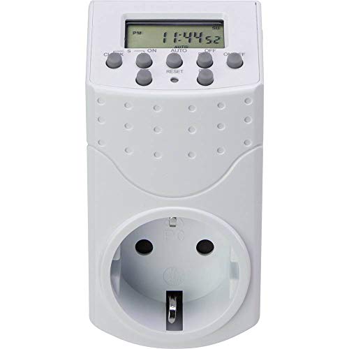 Sygonix SY-5045300 Steckdosen-Timer digital Wochenprogramm 1800W IP20 Countdown-Funktion, Zufallsfun von sygonix