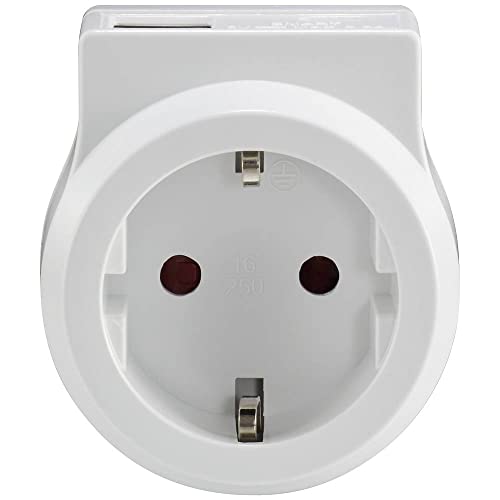 Sygonix SY-5175766 Zwischensteckdose mit USB 2polig Weiß von sygonix