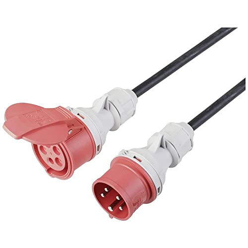 sygonix SY-5244050 Strom Verlängerungskabel 16A Schwarz 10m H07RN-F 5G 1,5mm² witterungsbeständig, für Außenbereich geeignet von sygonix