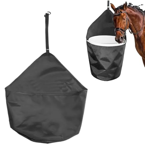 Syoiyunran Boxentasche Pferd Heusack Pferde Heunetz - Schwarz, 1 Stück, Heutasche Pferdfutterbeutel Fütterung, Geeignet für Die Aufnahme Von Futtereimern, Futterkübeln Heubeutel Syoiyunran Boxentasche Pferd Heusack Pferde Heunetz - Schwarz, 1 Stück, Heutasche Pferdfutterbeutel Fütterung, Geeignet für Die Aufnahme Von Futtereimern, Futterkübeln Heubeutel von syiyunran