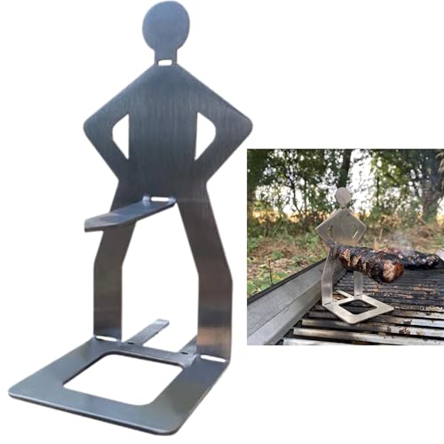 syiyunran Creative Standing Wurst Grillgestelle - 1 Stück, aus Edelstahl Halter Würstchengrill, Bratwurst Halter Grill, Outdoor Camping Kochzubehör Grillzubehör Marshmallows Grillrost von syiyunran
