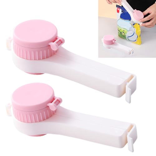 syiyunran Verschlussclips Beutel Clips Für Tüten - 2 Stück, Rosa, Ftütenclips Verschlussklammern, Küche Wiederverwendbare TütenhüTer, Die Verpackung SüßIgkeiten Snacks Musterbeutelklammern von syiyunran