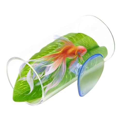 Betta Tube,Betta Acryltube, Ruherohr aus Acryl mit Blattpolster | Tunnel Schwimmschlauch Glatte Aquarium ationen Aquarium Unterschlupf Versteck von szaluyk