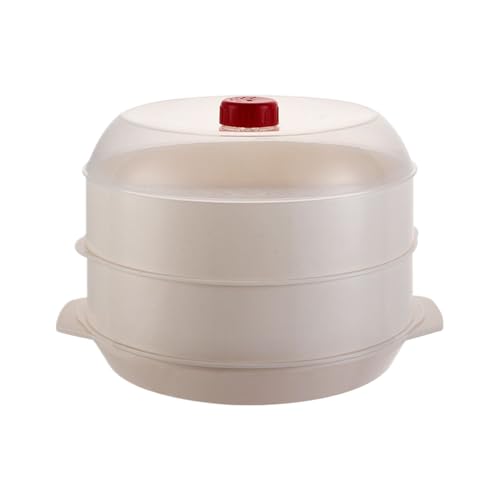 Dampfer zum Kochen - Mikrowellendampfer, Kochtopf | Doppelstufe Dampfkocher für gesunde Mahlzeiten, Reis, Haferflocken, Fleischfischdampfvorbereitung für die Heimathäuser -Küche von szaluyk