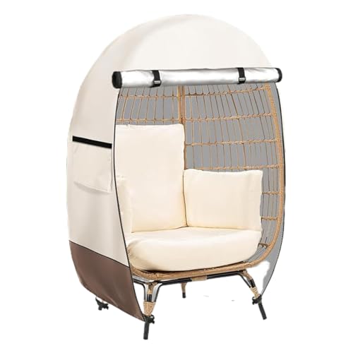 Eierstuhlabdeckung - Hängestuhlabdeckung | 420d Oxford Patio Chair Covers | Wicker Egg Swing Stuhl Cover Mit Doppel Reißverschluss | Hochleistungswetter-Stuhl-Schutzschild Für Garten Rasen von szaluyk