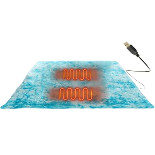 Elektrische Haustierheizkissen - Hundematte, einstellbarer Timer | Innendecke mit kau-resistenten Kabel, lang anhaltender Wärmemodus, sichere Erwärmungslösung für Katzen Kaninchen kleine Tiere von szaluyk