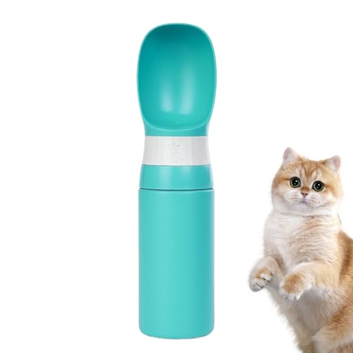 Hundewasserflasche, 400 ml Leckdosen tragbarer Welpen -Wasser -Spender, 550 ml Antibakterielles Watter -Feeder für Haustiere, Hundekatzentier im Freien im Freien, mit dem Tracking Tasse Wanderschale, von szaluyk