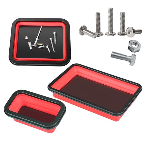Magnetische Teile Tablett, magnetische elektronische Reparaturschrauben und Teile Organizer Magnet Symbollablyy -Halter idealer Schrauben Sockets Bolzen Stifte kleine Teile Organisation 11.02x6.89x1.7 von szaluyk