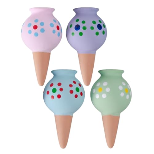 Pflanzer Wässerungskugeln-4-Pack-Selbstwasser-Glasspikes | Automatisches Bewässerungssystem für Innen- und Außenanlagen | Dekorative Einsätze für Blumentöpfe | Gartengeschenk für vielbeschäftigte Pfla von szaluyk