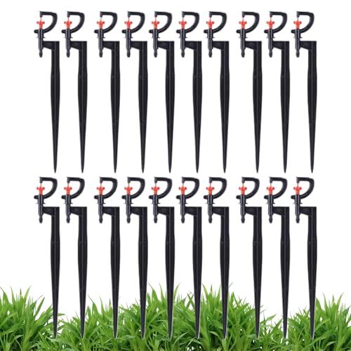 Szaluyk Tropfbewässerung Emitter | 20x Lawn Sprinkler Köpfe - Großflächenabdeckung Gießen Sprühgerät Düse für Rasenplantagen Kühlungsnebel von szaluyk