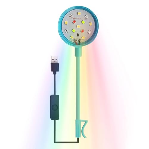 szaluyk Fischtanklampe-Licht mit 360-Grad-Rotation | Verstellbare Aquariumlampe, Graslicht für Schildkrötenpanzer, Wohnzimmer, Büros, einfache Installation, haltbares Fischtankbehörde von szaluyk