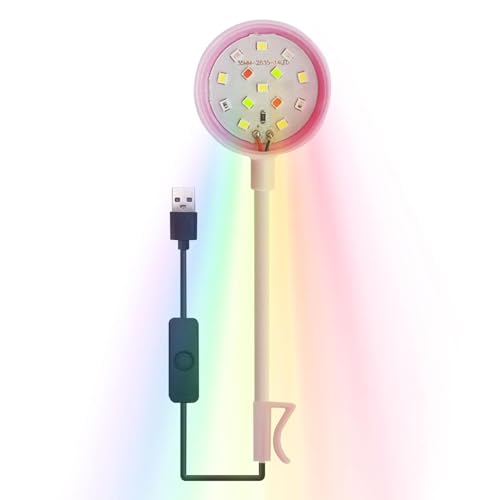 szaluyk Fischtanklampe-Licht mit 360-Grad-Rotation | Verstellbare Aquariumlampe, Graslicht für Schildkrötenpanzer, Wohnzimmer, Büros, einfache Installation, haltbares Fischtankbehörde von szaluyk