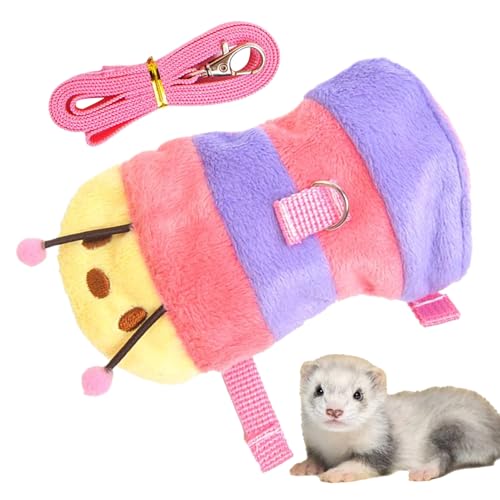 szaluyk Frettchen Führleine - Kaninchen Geschirr und Leine - Kleintier Laufgeschirr Haustierzubehör für Eichhörnchen Igel Welpen Outdoor Camping Reisen von szaluyk