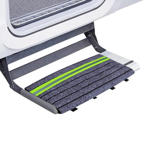 szaluyk Rv Step Teppich – rutschfeste -Ersatz-Stufenmatte, Verstellbarer Ersatzteppich mit reflektierendem Streifen, wasserdichtes schützendes -Zubehör für, Camping von szaluyk