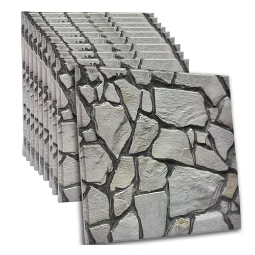 szgwtk 3d wandpaneele selbstklebend steinoptik Tapeten 3D Wandpaneele für PVC Tapeten Wasserdichte PE Schaum Wohnzimmer Schlafzimmer Wanddekoration（30 x 30 cmx10 Stück） von szgwtk