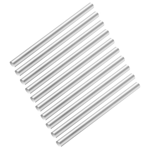 szkoo Aluminium-Rundstange, 3 mm Durchmesser, 300 mm Länge, 6061 Aluminium-Metallstangen für Handwerk, Heimwerken, Industrie, Dekoration (10 Stück) von szkoo