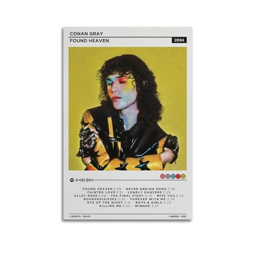 Szzmyo Conan Gray Poster Found Heaven Album Poster, dekoratives Gemälde, moderne ästhetische Leinwandposter, Schlafzimmer, Kunst, Wohnzimmer, Dekoration, Poster, 50 x 75 cm, ungerahmter Stil Szzmyo Conan Gray Poster Found Heaven Album Poster, dekoratives Gemälde, moderne ästhetische Leinwandposter, Schlafzimmer, Kunst, Wohnzimmer, Dekoration, Poster, 50 x 75 cm, ungerahmter Stil von szzmyo