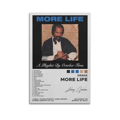 Szzmyo Drake Poster "More Life" Album-Poster, dekoratives Gemälde, moderne ästhetische Leinwand, Poster, Schlafzimmer, Kunst, Wohnzimmer, Dekoration, Poster, 30 x 45 cm, ungerahmter Stil Szzmyo Drake Poster "More Life" Album-Poster, dekoratives Gemälde, moderne ästhetische Leinwand, Poster, Schlafzimmer, Kunst, Wohnzimmer, Dekoration, Poster, 30 x 45 cm, ungerahmter Stil von szzmyo