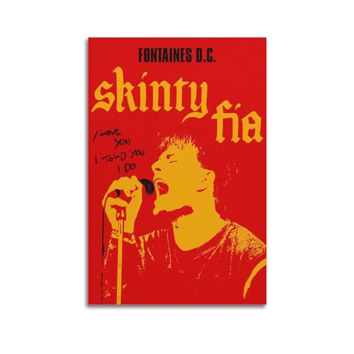 Szzmyo Fontaines D.C. Poster, Skinty Fia, Musikposter, dekoratives Gemälde, moderne ästhetische Leinwandposter, Schlafzimmer, Kunst, Wohnzimmer, Dekoration, Poster, 50 x 75 cm, ungerahmter Stil Szzmyo Fontaines D.C. Poster, Skinty Fia, Musikposter, dekoratives Gemälde, moderne ästhetische Leinwandposter, Schlafzimmer, Kunst, Wohnzimmer, Dekoration, Poster, 50 x 75 cm, ungerahmter Stil von szzmyo