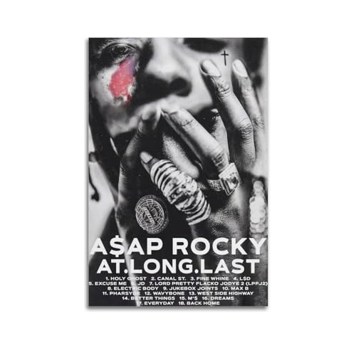 Szzmyo ASAP Rocky Album-Poster, Leinwandposter, 30,5 x 45,7 cm, ungerahmt, Schlafzimmer, Wohnzimmer, Badezimmer, Klassenzimmer, Bürodekoration Szzmyo ASAP Rocky Album-Poster, Leinwandposter, 30,5 x 45,7 cm, ungerahmt, Schlafzimmer, Wohnzimmer, Badezimmer, Klassenzimmer, Bürodekoration von szzmyo