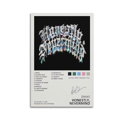 szzmyo Drake-Poster "Honestly Nevermind", Album-Poster, dekoratives Gemälde, moderne ästhetische Leinwandposter, Schlafzimmer, Kunst, Wohnzimmer, Dekoration, Poster, 30 x 45 cm, ungerahmter Stil szzmyo Drake-Poster "Honestly Nevermind", Album-Poster, dekoratives Gemälde, moderne ästhetische Leinwandposter, Schlafzimmer, Kunst, Wohnzimmer, Dekoration, Poster, 30 x 45 cm, ungerahmter Stil von szzmyo