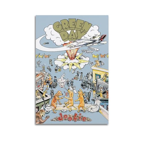 szzmyo Green Day Poster, Dookie-Album-Poster, dekoratives Gemälde, moderne ästhetische Leinwand-Poster, Schlafzimmer-Kunst, Wohnzimmer, Dekoration, Poster, 40 x 60 cm, ungerahmter Stil szzmyo Green Day Poster, Dookie-Album-Poster, dekoratives Gemälde, moderne ästhetische Leinwand-Poster, Schlafzimmer-Kunst, Wohnzimmer, Dekoration, Poster, 40 x 60 cm, ungerahmter Stil von szzmyo