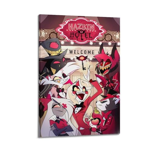 Szzmyo Hazbin Hotel-Anime-Poster, dekoratives Gemälde, moderne ästhetische Leinwand-Poster, Schlafzimmer-Kunst, Wohnzimmer, Dekoration, Poster, 30 x 45 cm, Rahmenstil Szzmyo Hazbin Hotel-Anime-Poster, dekoratives Gemälde, moderne ästhetische Leinwand-Poster, Schlafzimmer-Kunst, Wohnzimmer, Dekoration, Poster, 30 x 45 cm, Rahmenstil von szzmyo