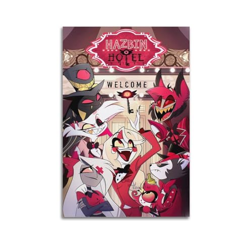 Szzmyo Hazbin Hotel-Anime-Poster, dekoratives Gemälde, modernes Retro, Anime, Cartoon, Leinwand, Poster, Schlafzimmer, Wohnzimmer, Badezimmer, Klassenzimmer, Büro, Kunst, 30 x 45 cm, ungerahmt von szzmyo