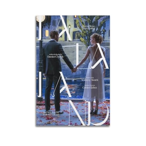 Szzmyo La La Land Filmposter, Leinwand, Schlafzimmer, Wohnzimmer, Kunst, 50 x 75 cm, ungerahmter Stil Szzmyo La La Land Filmposter, Leinwand, Schlafzimmer, Wohnzimmer, Kunst, 50 x 75 cm, ungerahmter Stil von szzmyo