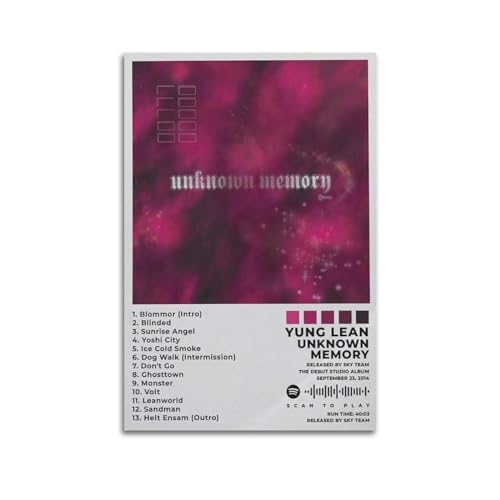 szzmyo Yung Lean-Poster, unbekanntes Erinnerungsalbum, Poster, dekorative Malerei, moderne ästhetische Leinwand-Poster, Schlafzimmer, Kunst, Wohnzimmer, Dekoration, Poster, 30 x 45 cm, ungerahmter szzmyo Yung Lean-Poster, unbekanntes Erinnerungsalbum, Poster, dekorative Malerei, moderne ästhetische Leinwand-Poster, Schlafzimmer, Kunst, Wohnzimmer, Dekoration, Poster, 30 x 45 cm, ungerahmter von szzmyo