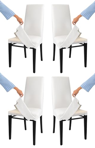 t m c s Tommychairs-4er Set gepolsterte Stühle Jazz mit herausnehmbarem Bezug,Struktur aus lackiertem Buchenholz Anilinfarbe Schwarz,gepolstert und mit herausnehmbarem Bezug aus Stoff in Weiß bezogen t m c s Tommychairs-4er Set gepolsterte Stühle Jazz mit herausnehmbarem Bezug,Struktur aus lackiertem Buchenholz Anilinfarbe Schwarz,gepolstert und mit herausnehmbarem Bezug aus Stoff in Weiß bezogen von t m c s
